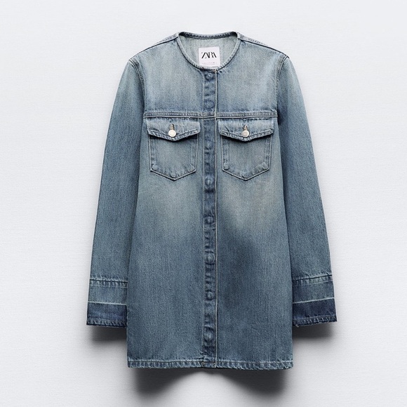 New ZARA Denim TRF Dress - Picture 6 of 9